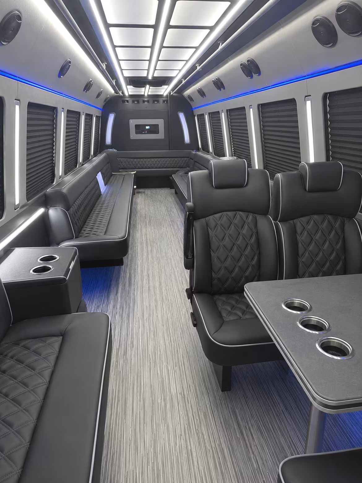 spokane 25 passenger party bus inside