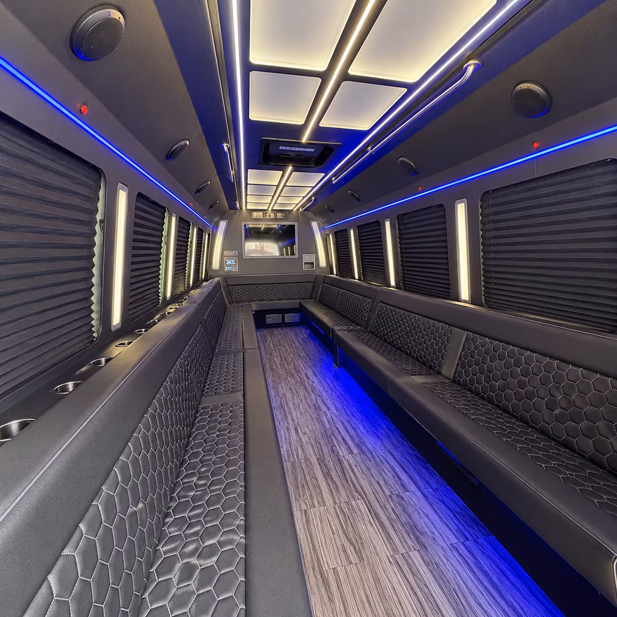 spokane 30 passenger party bus interior