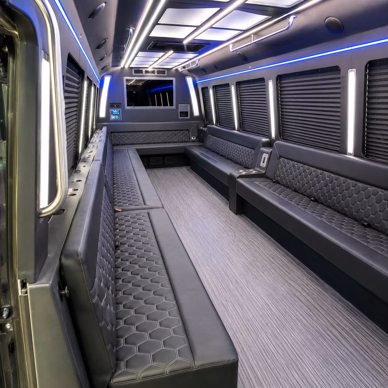 spokane 40 passenger party bus interior