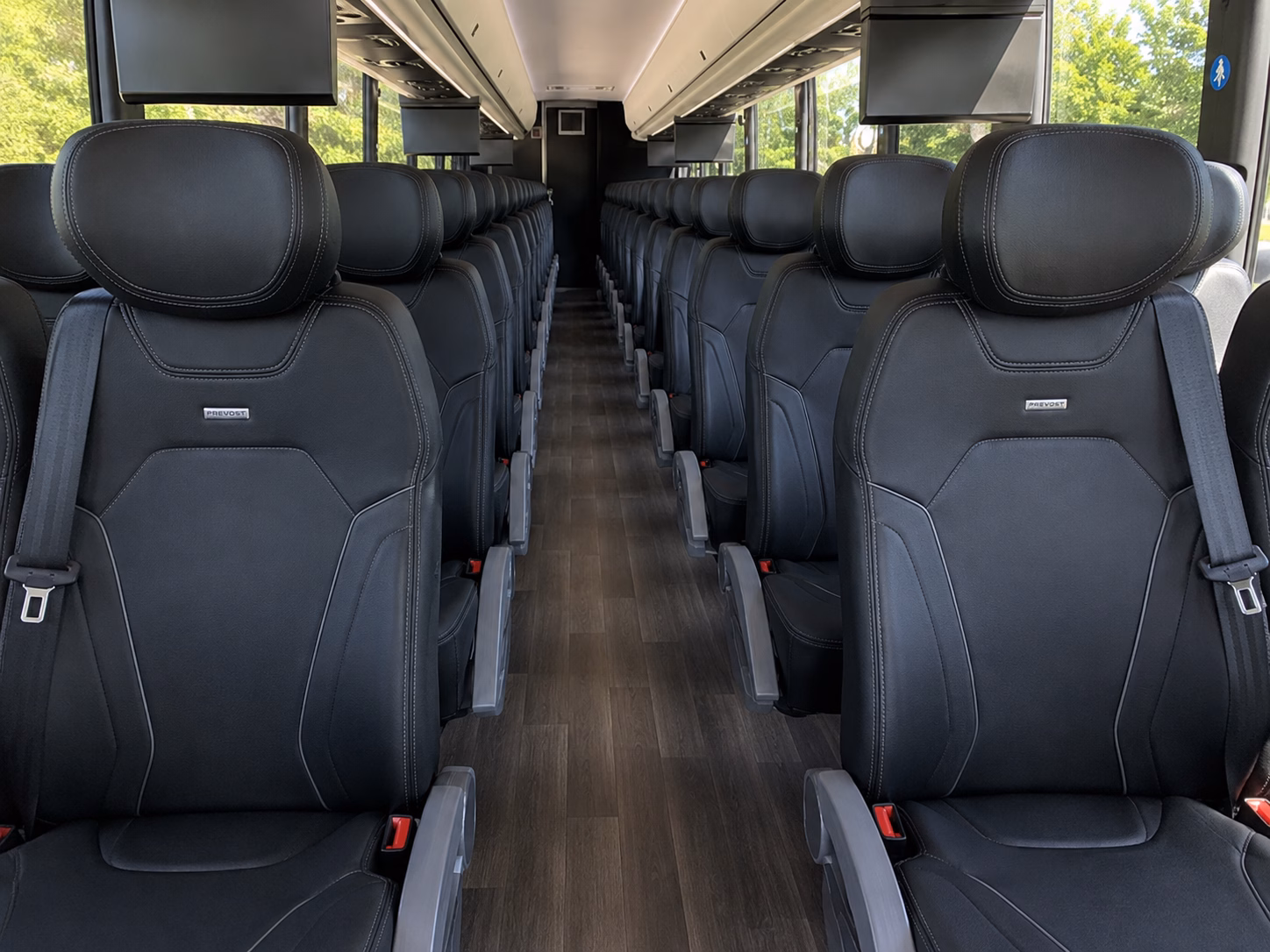 spokane charter bus rental interior